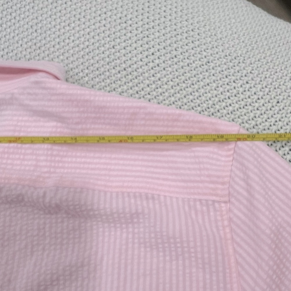 Perry Ellis Men's Light Pink Striped Button Down Shirt - Picture 7 of 11